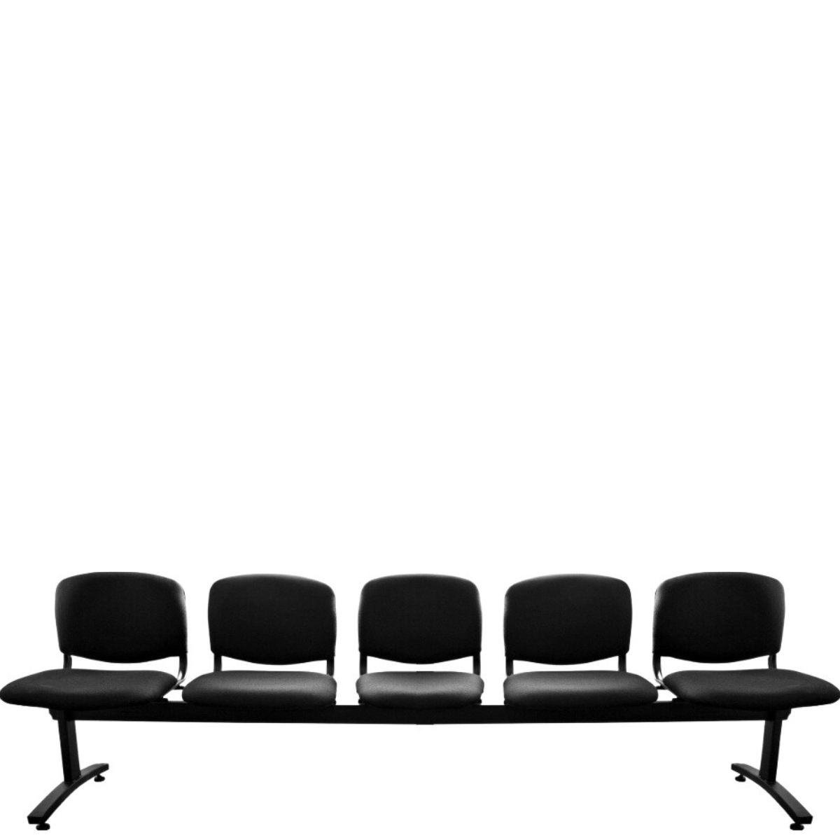 Banqueta de Sillas ISO Tevinil Negra - 5 Asientos