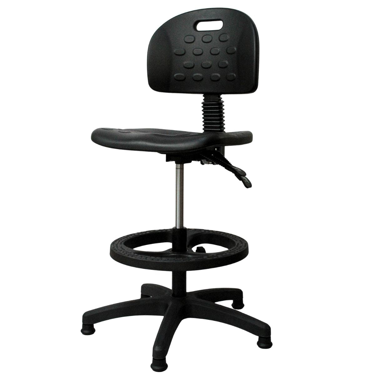 Silla de Laboratorio con Aro Reposapiés con Patines