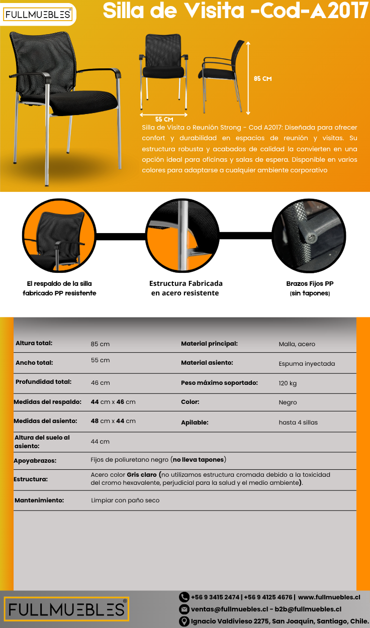 Silla de Visita o Reunión Strong -Cod-A2017