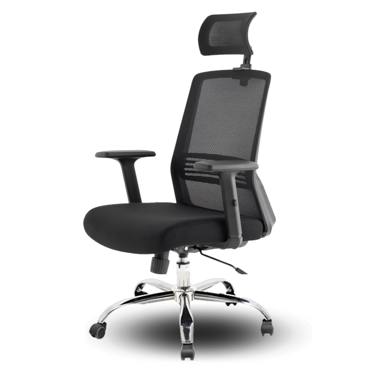 Silla de oficina Cuba, Base Cromada y Brazos Regulables -Cod-CUBA-