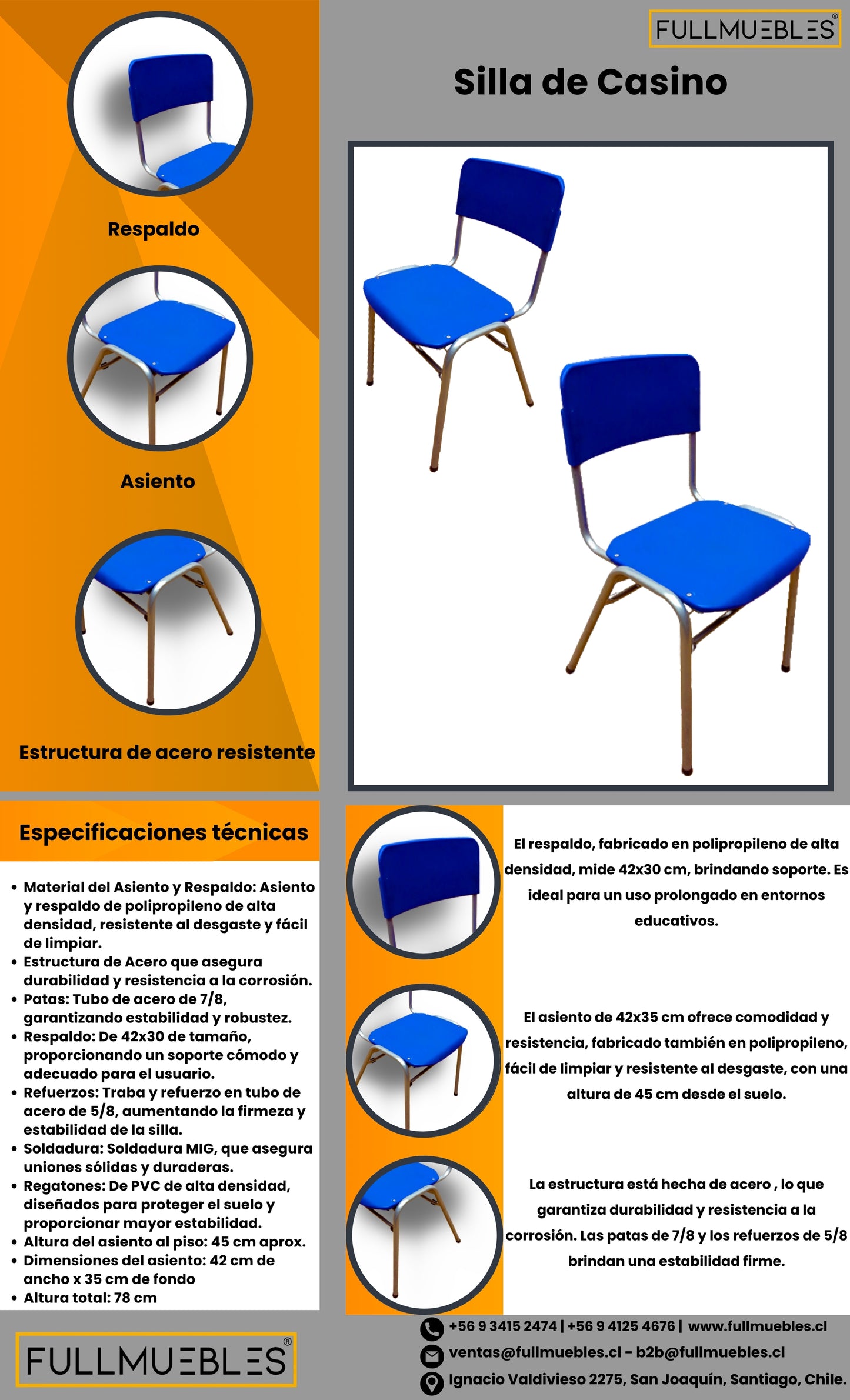 Silla de Casino -Cod-MOBCS20-