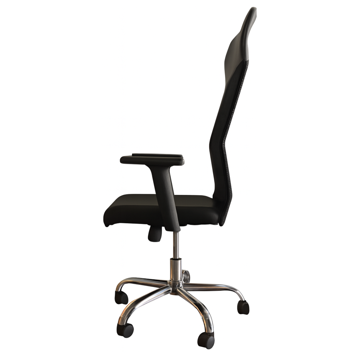 Silla Ergonómica CRO56 – Respaldo malla con PU – Brazos 1D – Base cromada – Altura regulable