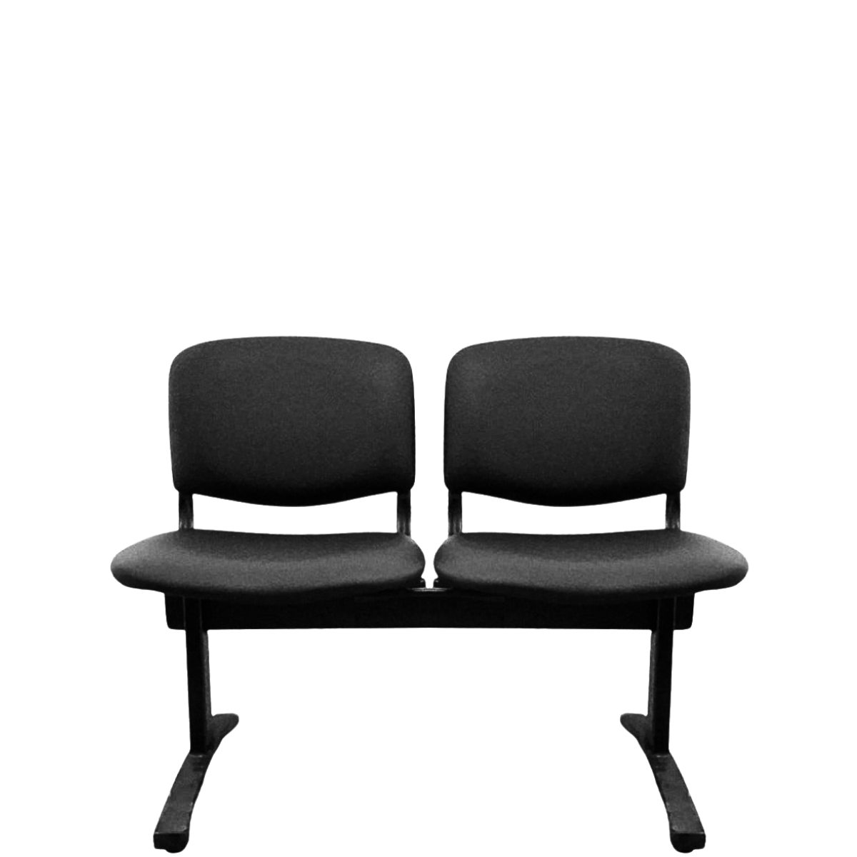 Banqueta de Sillas ISO Tevinil Negra - 2 Asientos