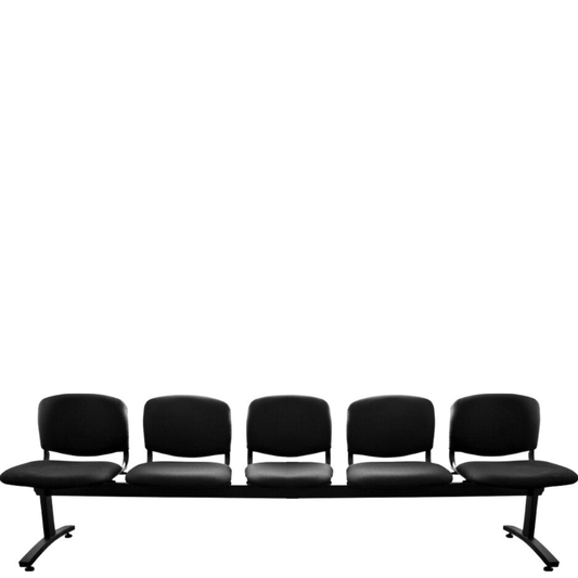 Banqueta de Sillas ISO Tevinil Negra - 5 Asientos