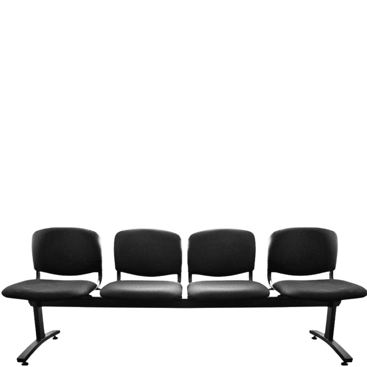 Banqueta de Sillas ISO Tevinil Negra - 4 Asientos