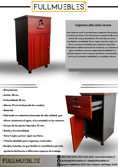 Cajonera alta color cerezo
