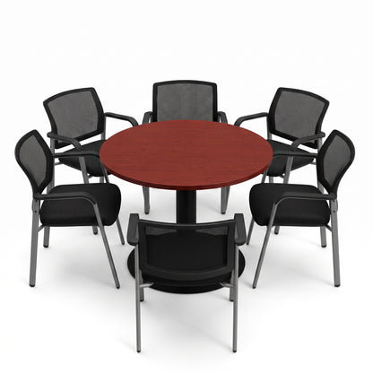 Pack Mesa de Reunión Urban 120 CM + 6 Sillas de Visita CA012