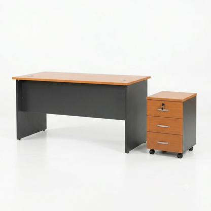 Pack Oficina Peral: Escritorio 120x60 + Cajonera Móvil 3 Cajones