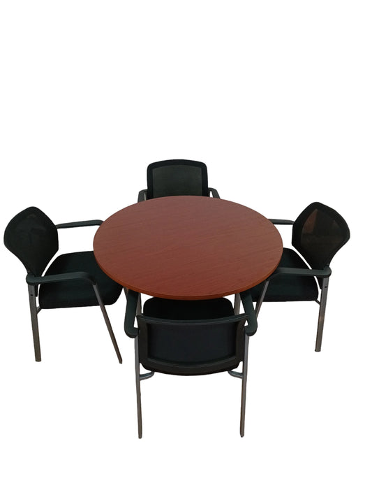 Pack Mesa de Reunión Urban 120 CM + 4 Sillas de Visita CA012