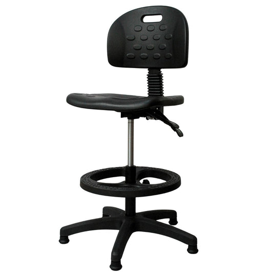 Silla de Laboratorio con Aro Reposapiés con Patines
