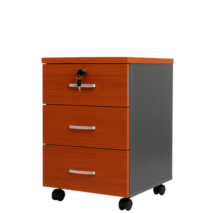 Cajonera Móvil de 3 Cajones 63x40x40 -Importado- Cubierta superior Melamina 24mm