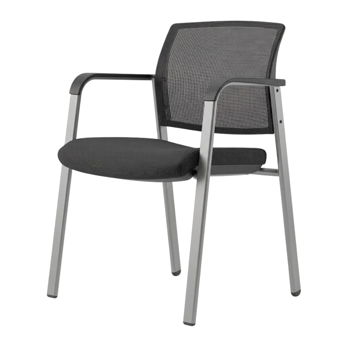 Silla de Visita CA012 - Tela de Malla - Estructura Metálica Robusta - Pintada en Color Gris -