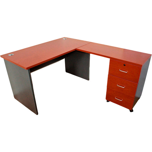 Escritorio 150x150 Con Extensión - Color Cerezo