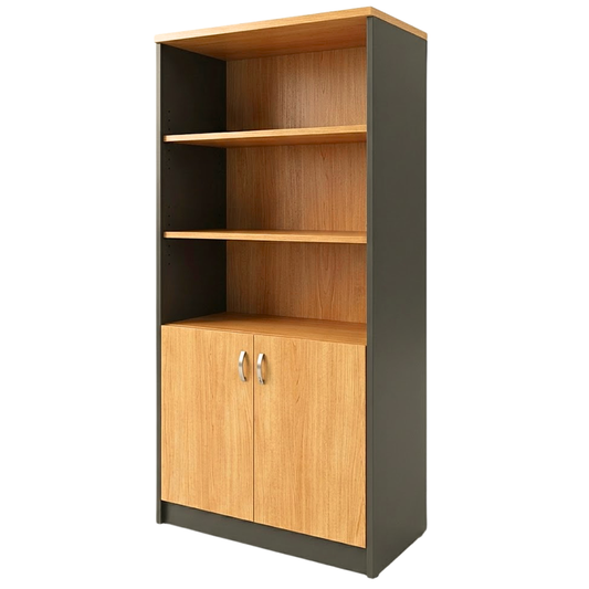 Archivador o Gabinete Alto - 5 Niveles - 2 puertas - 180x80x40 -Color Peral