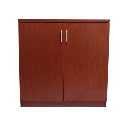 Archivador o Gabinete bajo - Con llave - 80x80x40 - Dos niveles - Color Cerezo