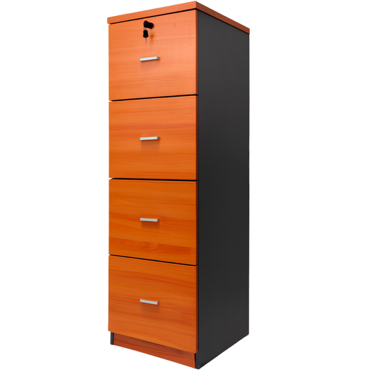 Kardex Con 4 Cajones Primer Cajón Con Llave Color Peral -Importado-