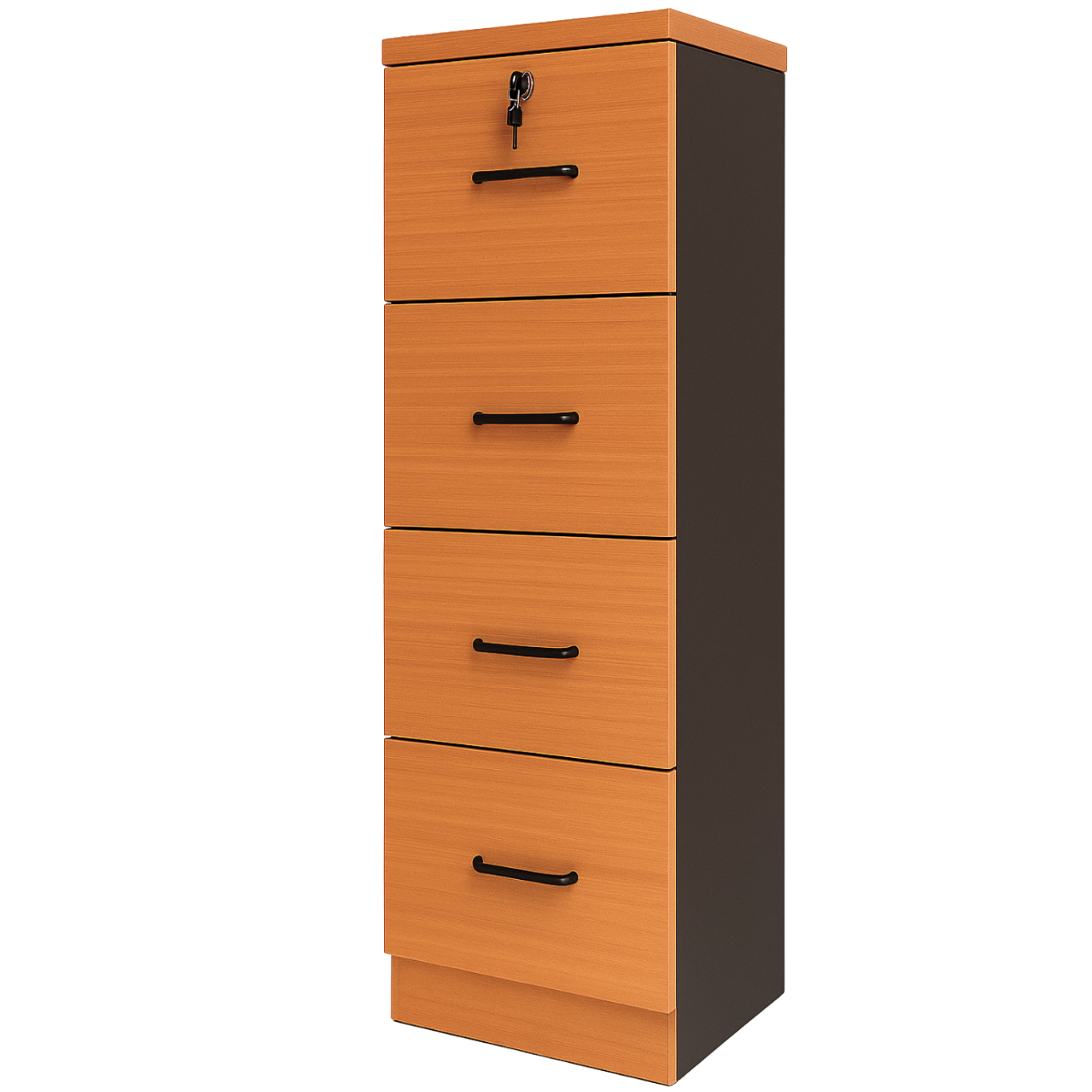 Kardex Con 4 Cajones Primer Cajón Con Llave Color Peral -Importado-