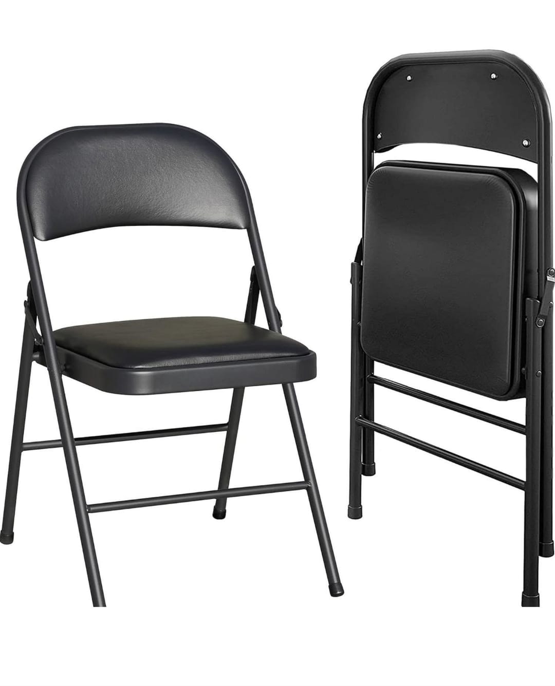 Silla Plegable COO22 - Estructura de metal - Color Negro