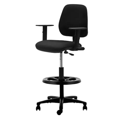 Silla de Cajero Con Brazos y Aro Apoya Pies Rudy CA520 -Cod-Rudy CA520B-
